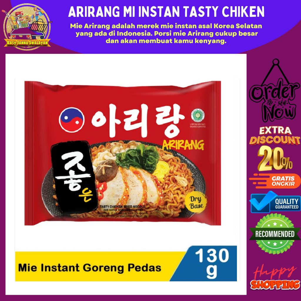 

Arirang HALAL Tasty Chicken Fried Noodle 130gr