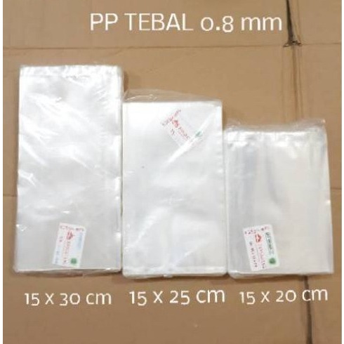 COD- DPB- Plastik PP Bening Tebal 0.8 mm/PP kaca berat perbungkus 500 gram Plastik Kerupuk UK 12x20 
