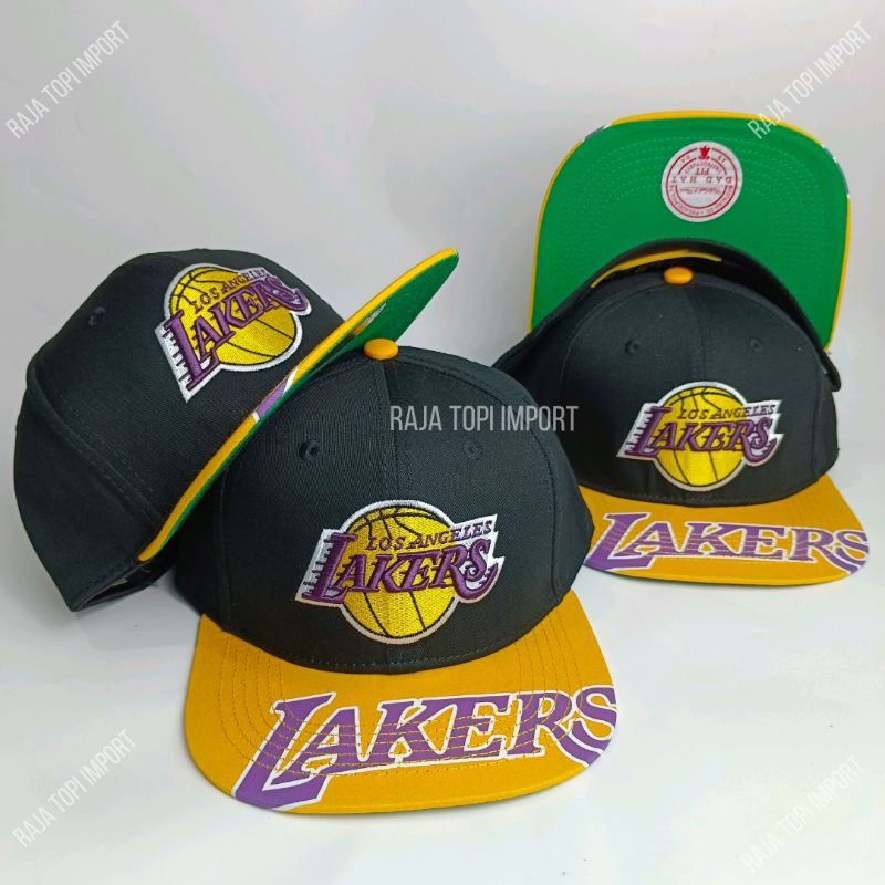 Topi Snapback Basket LAKERS Import - Topi Snapback Vintage - Topi Hip Hop Pria
