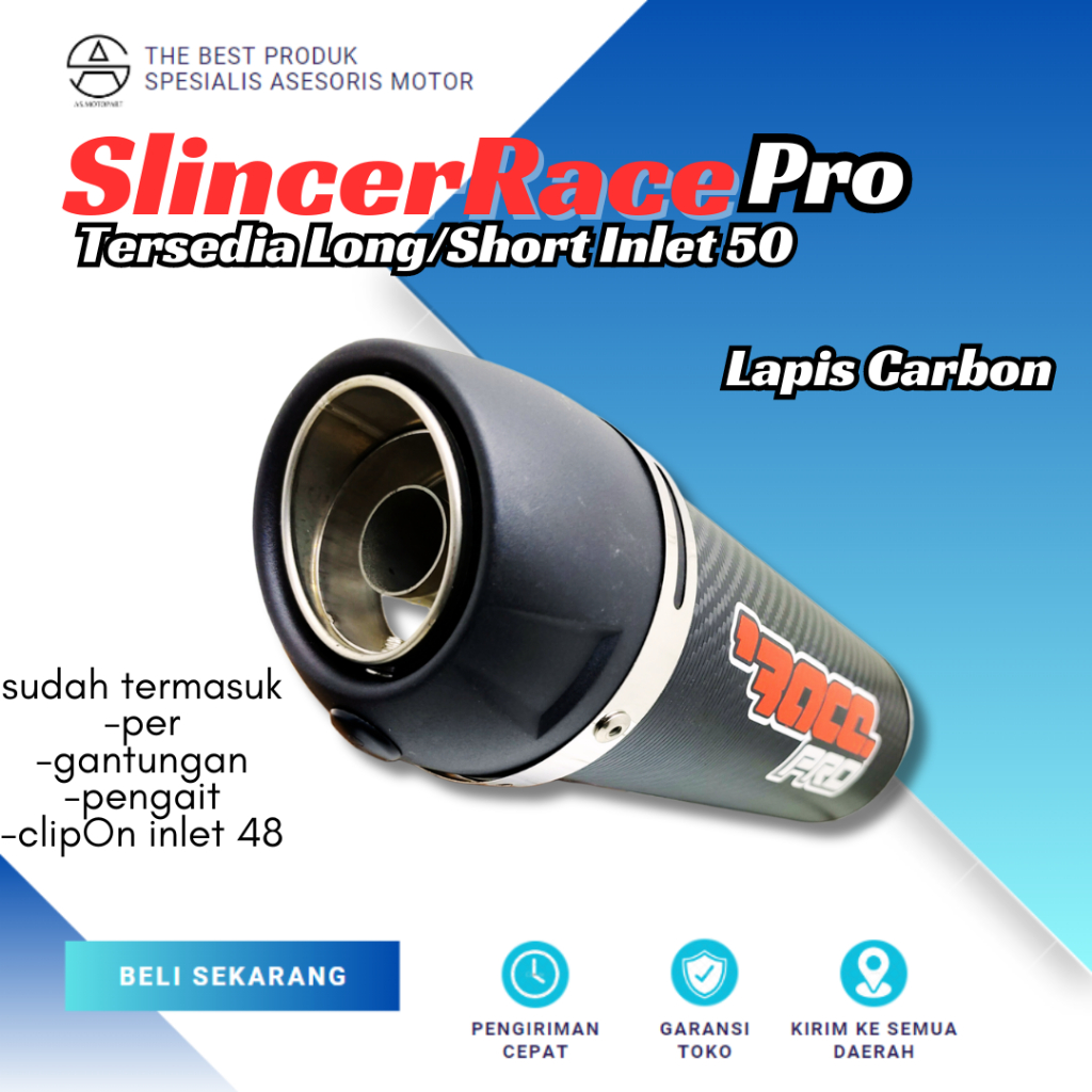 KNALPOT RACING RACE PRO CARBON KNALPOT SC PROJECT TITAN SILINCER SAJA KNALPOT RACING SC PROJECT RACE