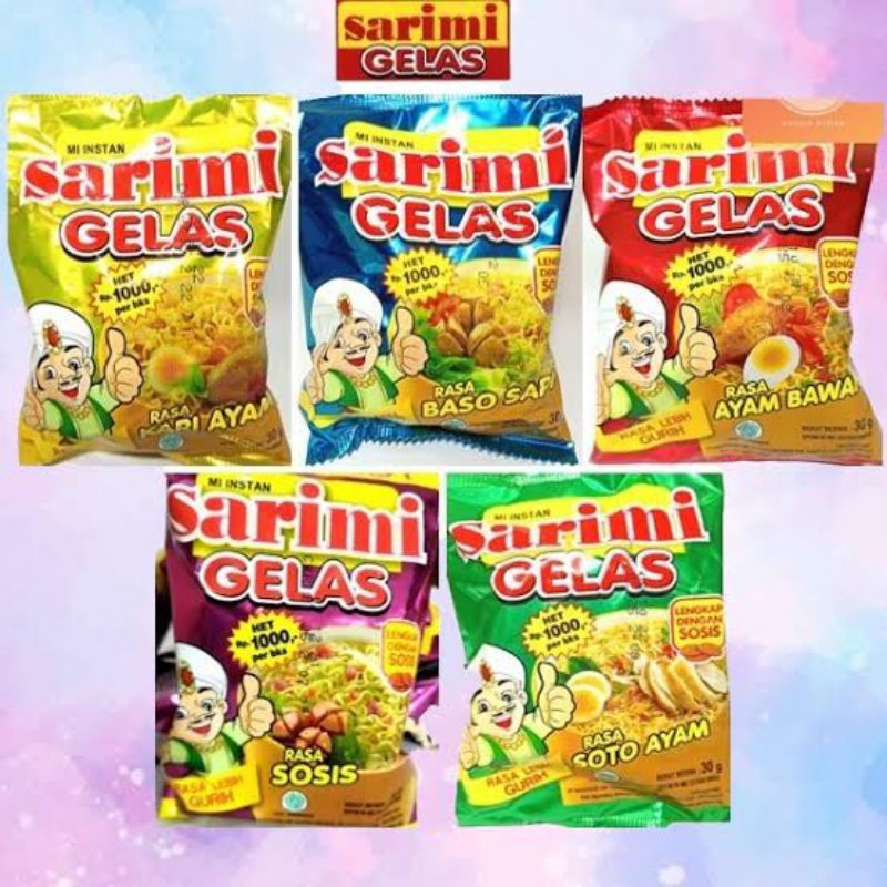 

mie gelas sarimi isi 10/renceng