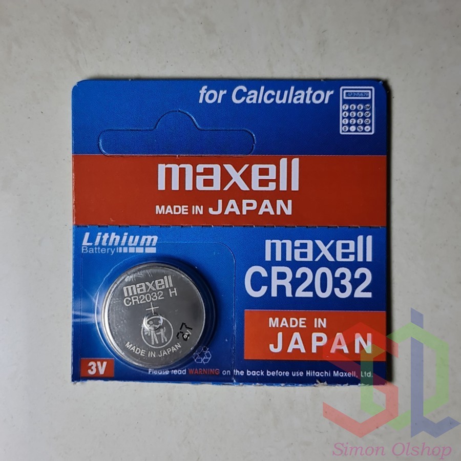 Baterai Maxell CR2032 H Long Life Made In Japan Original