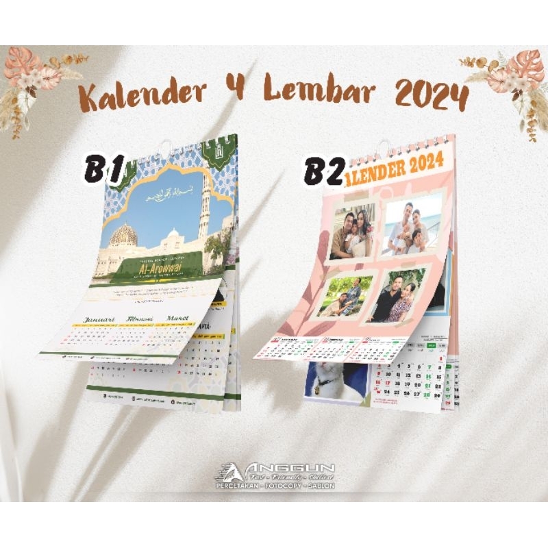 

Cetak Kalender 2024 | Kalender Foto 4 Lembar isi 3 Bulan
