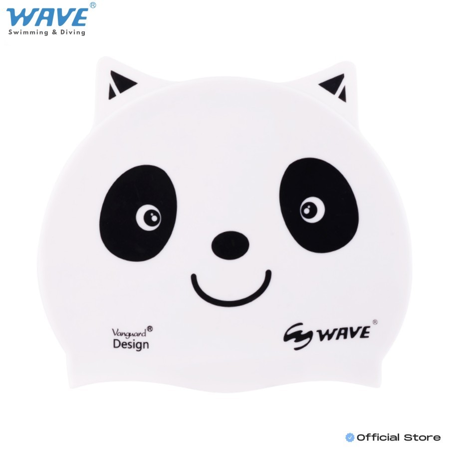 4609 cap swimming kids children WAVE - topi renang - white panda