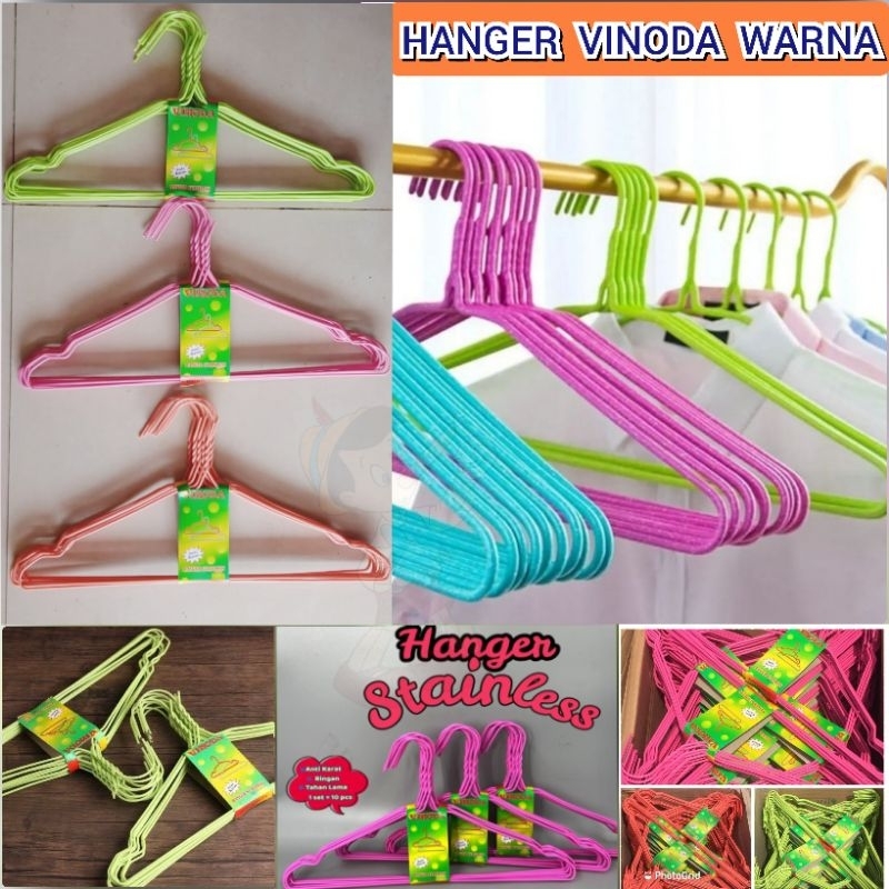 HANGER WARNA TEBAL KAWAT TEBAL KUAT DI LAPISI KARET WARNA