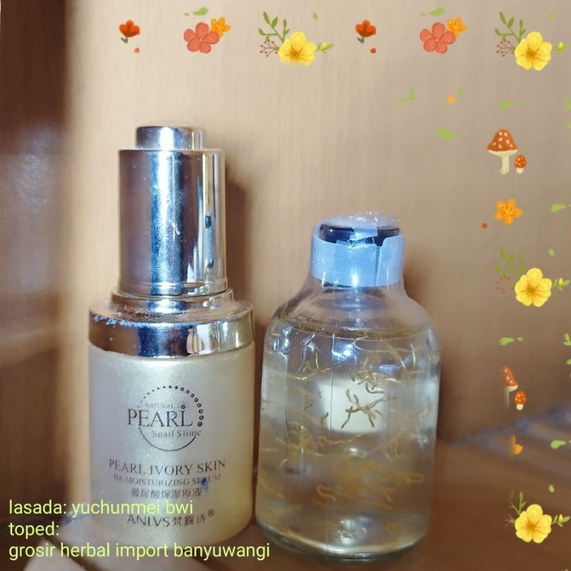 SERUM PEARL ANLVS HONGKONG 30ML DAN TONER COLLAGEN 50ML ORI HCI
