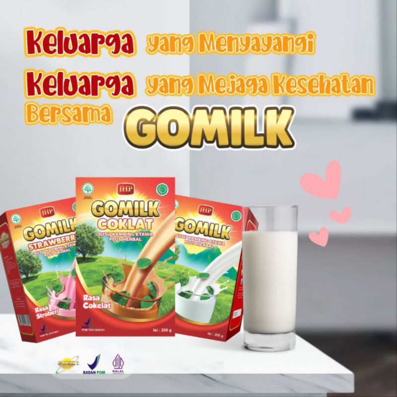 

Gomilk | Susu Kambing Etawa | Plus Herbal | Extract Daun Kelor