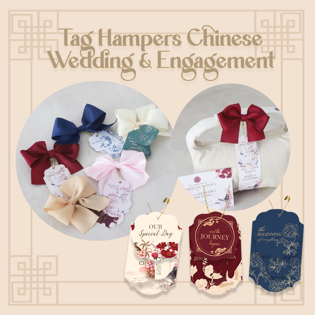 Tag Pita Hampers Souvenir Engagement Tingjing Sangjit Chinese Wedding Tunangan Lamaran Pernikahan Ch