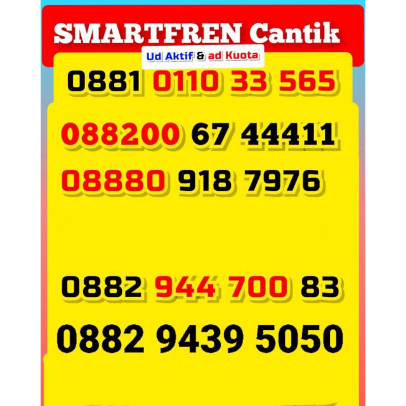 Perdana Smartfren 11 DiGiT Cantik Murah, STOCK TERBATAS 