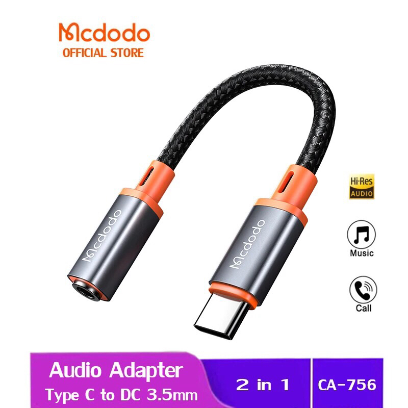 Mcdodo Splitter iPhone 15 Pro Max Type C Converter Audio Open Mic
