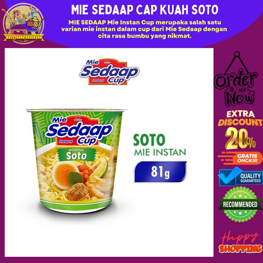 

SEDAAP Mie Instan Cup Soto 81GR