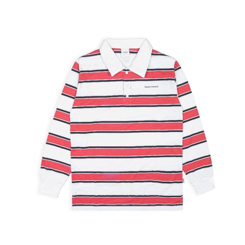 Easternwood Rugby Shirt Lengan panjang Polo Shirt Polo Lengan Panjang Stripe