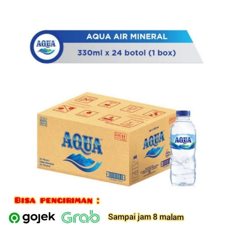 

Aqua 330 ml 1 dus bisa gojek grab sampai jam 8 malam