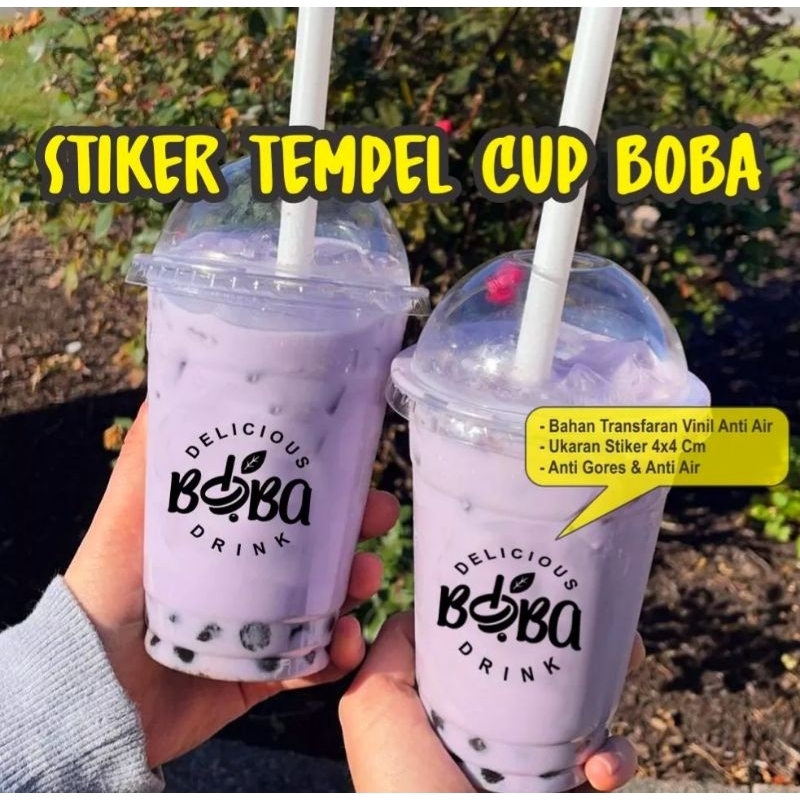 

Label Kemasan Minuman Es Boba isi 100 pcs