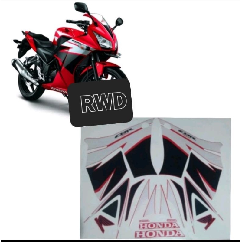 stiker striping cbr 150r K45A merah