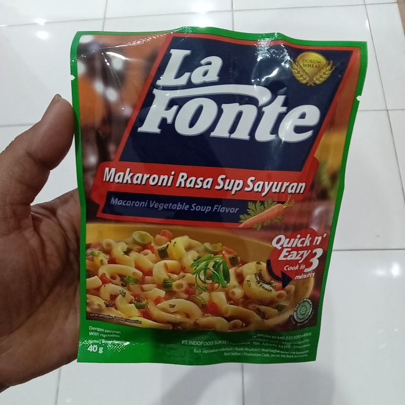 

Mahbubah - La Fonte 40 g Makaroni Rasa Sup Sayuran