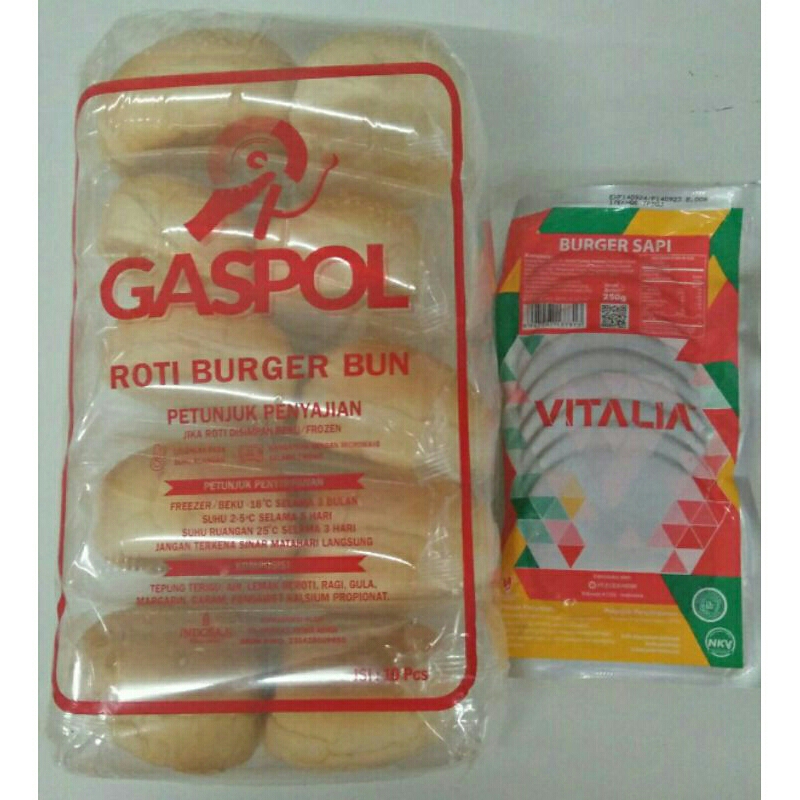 

roti burger gaspol + vitalia burger