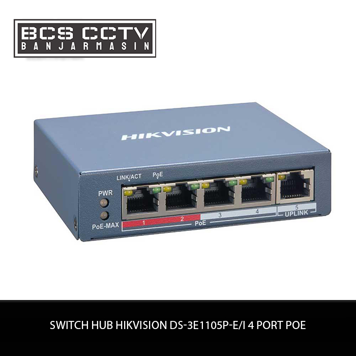 Switch Hub Hikvision DS-3E1105P-E/I 4 Port Poe