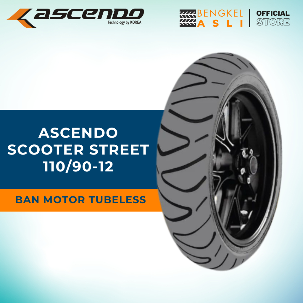 Ban Motor Scooter ASCENDO SCOOTER STREET Ring 12 110/90-12 Tubeless (TL)