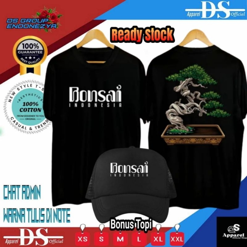 KAOS BONSAI INDONESIA TANAMAN BONSAI BAHAN COTTON COMBED KEREN BERKUALITAS