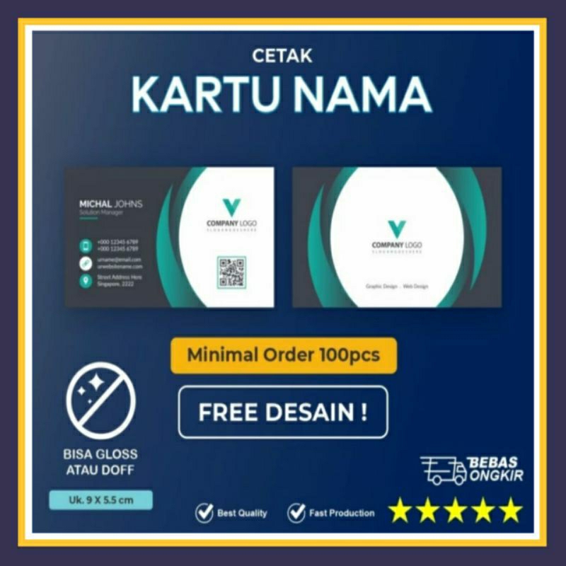 

Kartu Nama (Free desain & Box)