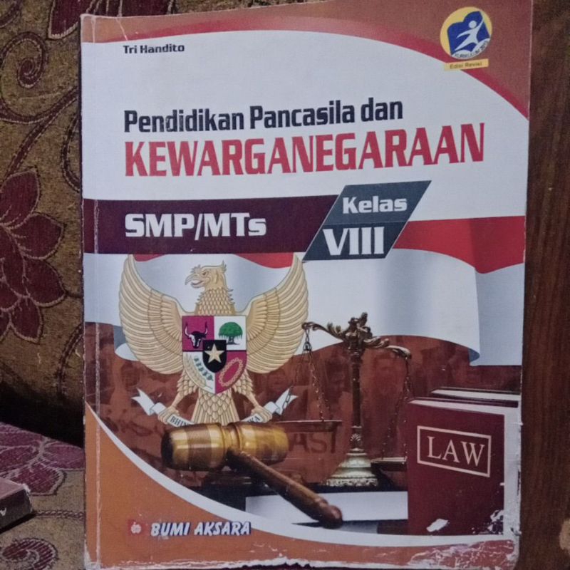 BUKU SEKOLAH PPKN SMP/MTS Kelas 8 (VIII) (BUMI AKSARA)