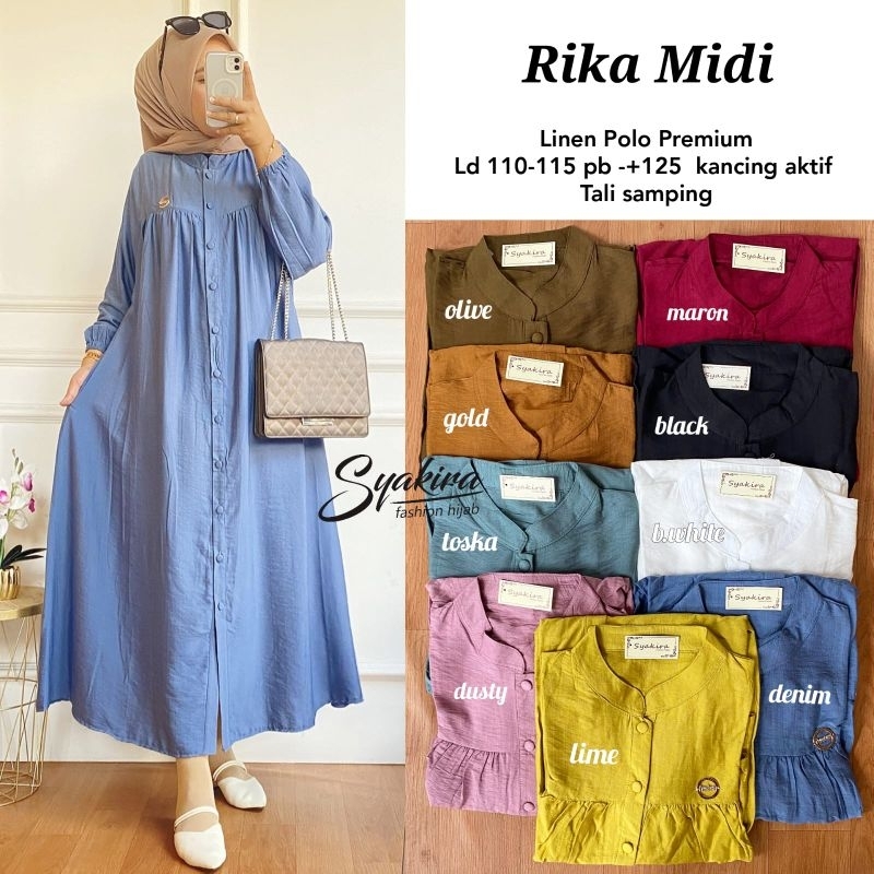 RIKA MIDI - Midi dress linen premium