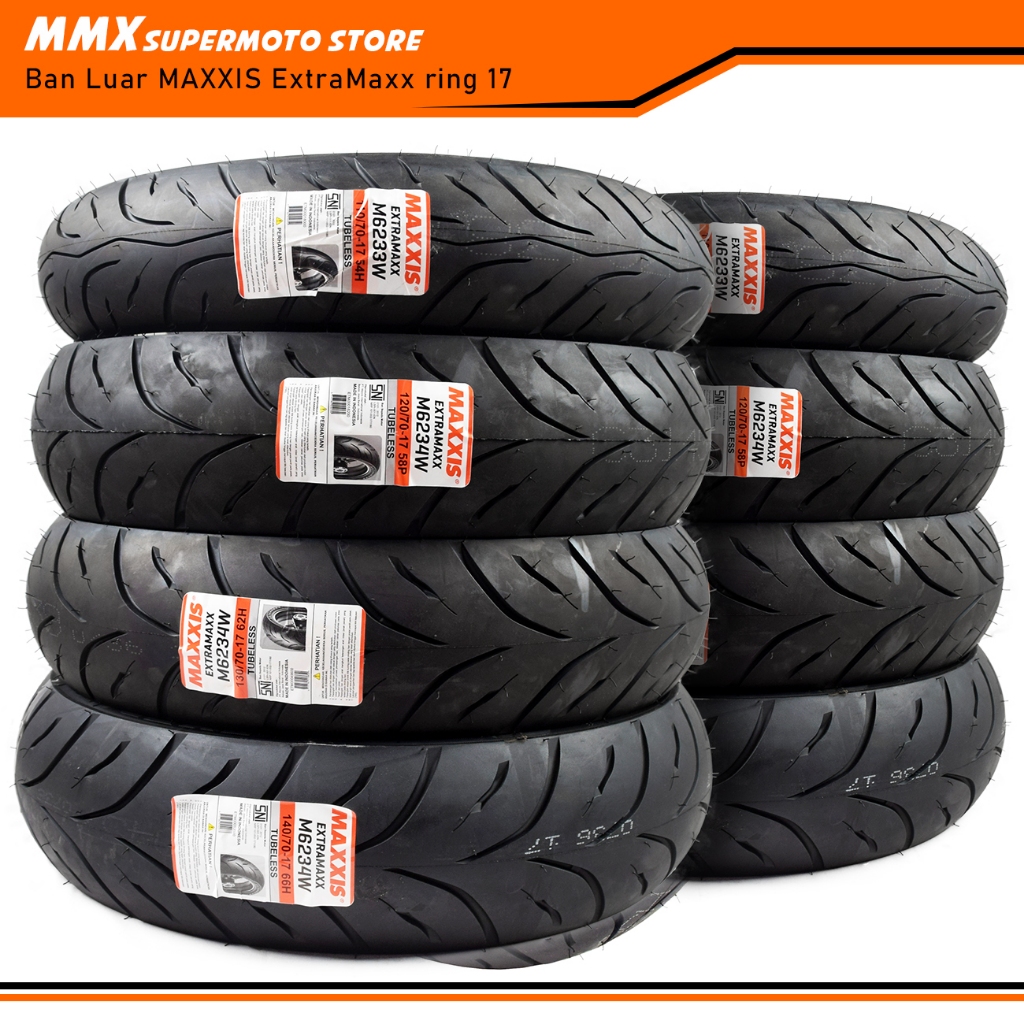 Ban Luar Maxxis Extramaxx Tubeless Motor Trail Supermoto XTRAMAX Ring 17 100/ 80 110/70 120/70 130/7