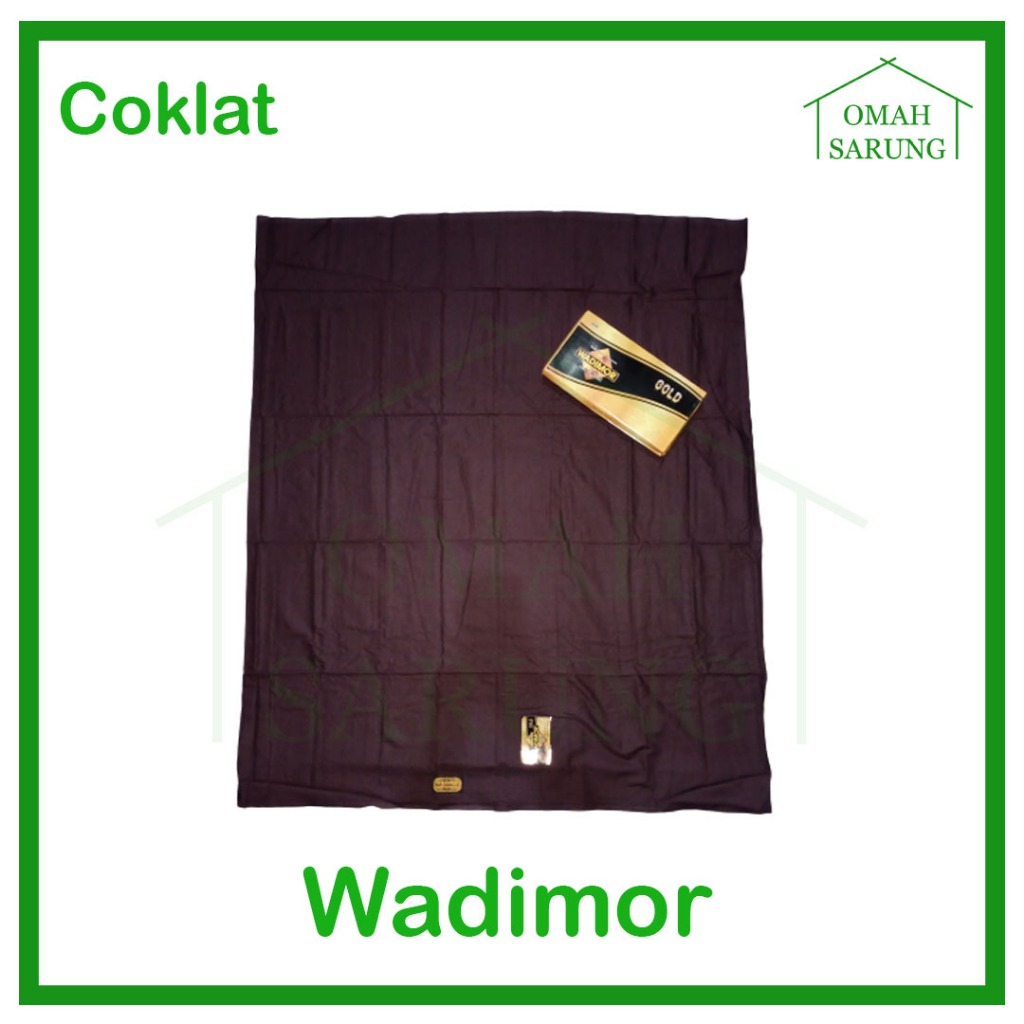 Sarung Tenun Wadimor Polos Non Tumpal Warna Coklat Original Premium OMAH SARUNG