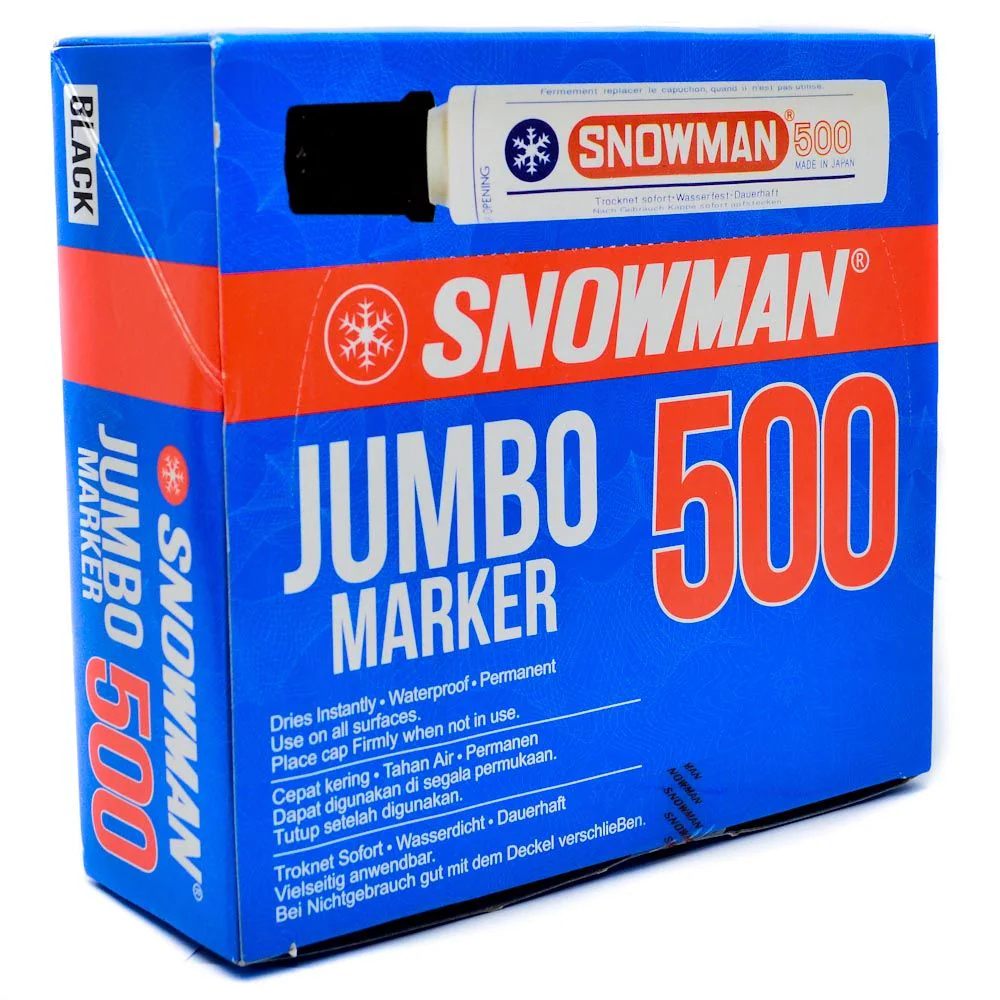 

SPIDOL SNOWMAN PERMANENT G-12 / Refill Ink Spidol Snowman Permanen Marking MIG-20 / JUMBO MARKER 500