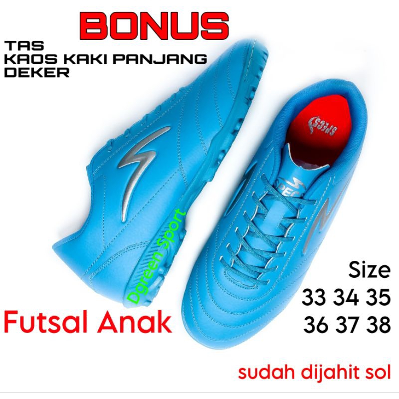 SEPATU FUTSAL ANAK KECIL JUNIOR SPECS_TERBARU SIZE 33 34 35 36 37 38 SEPATU FUTSAL ANAK DEWASA SOL