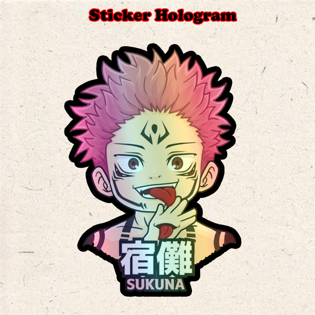 

Stiker Hologram Sukuna Jujutsu kaisen ukuran 7,5 cm