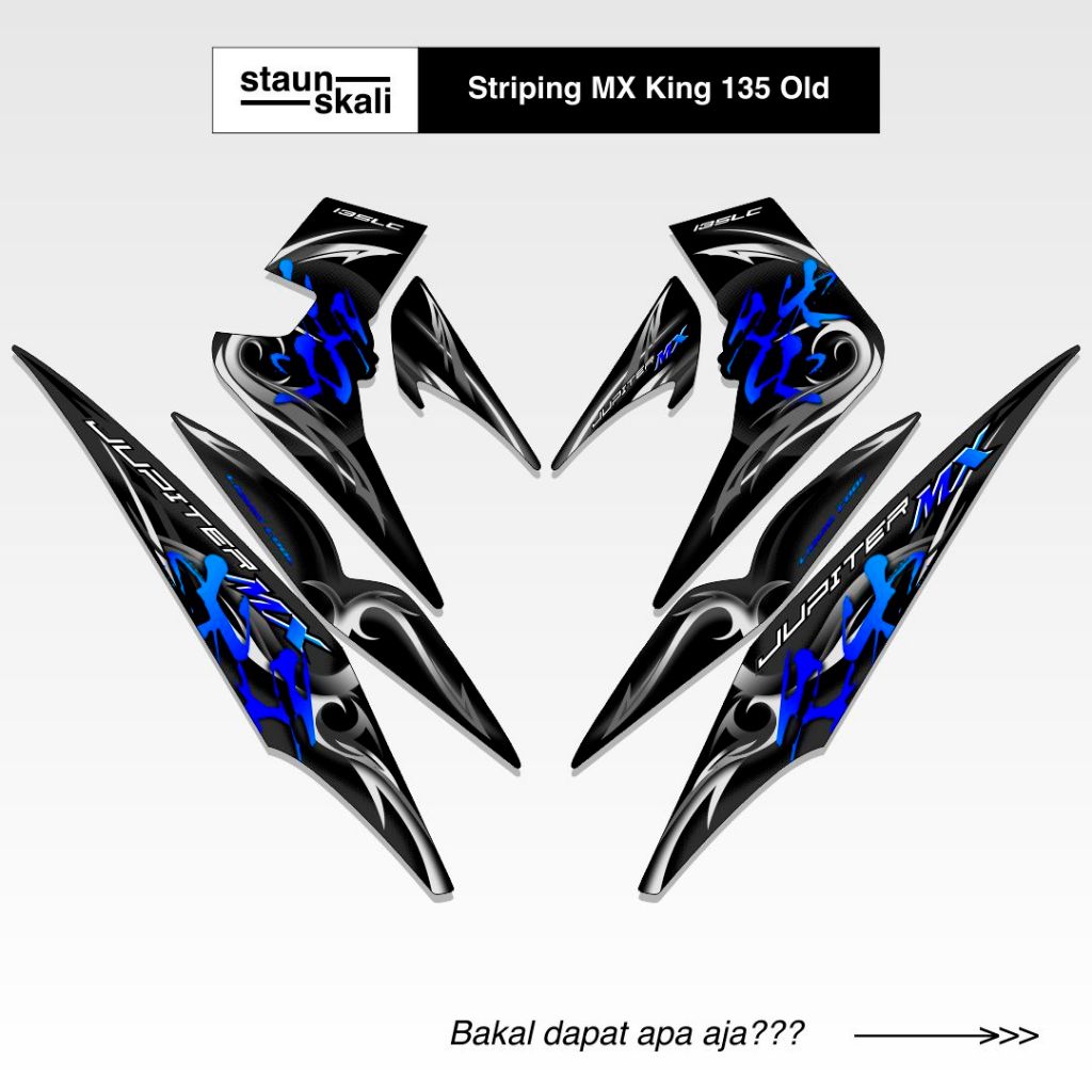 Striping Jupiter MX Old 135 Variasi (6) Malaysia Exciter Sniper Api Motif Mandalika Medusa Style Kin