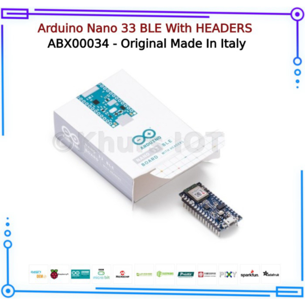 Arduino Nano 33 BLE With HEADERS ABX00034 - Original Made In Italy Diskon