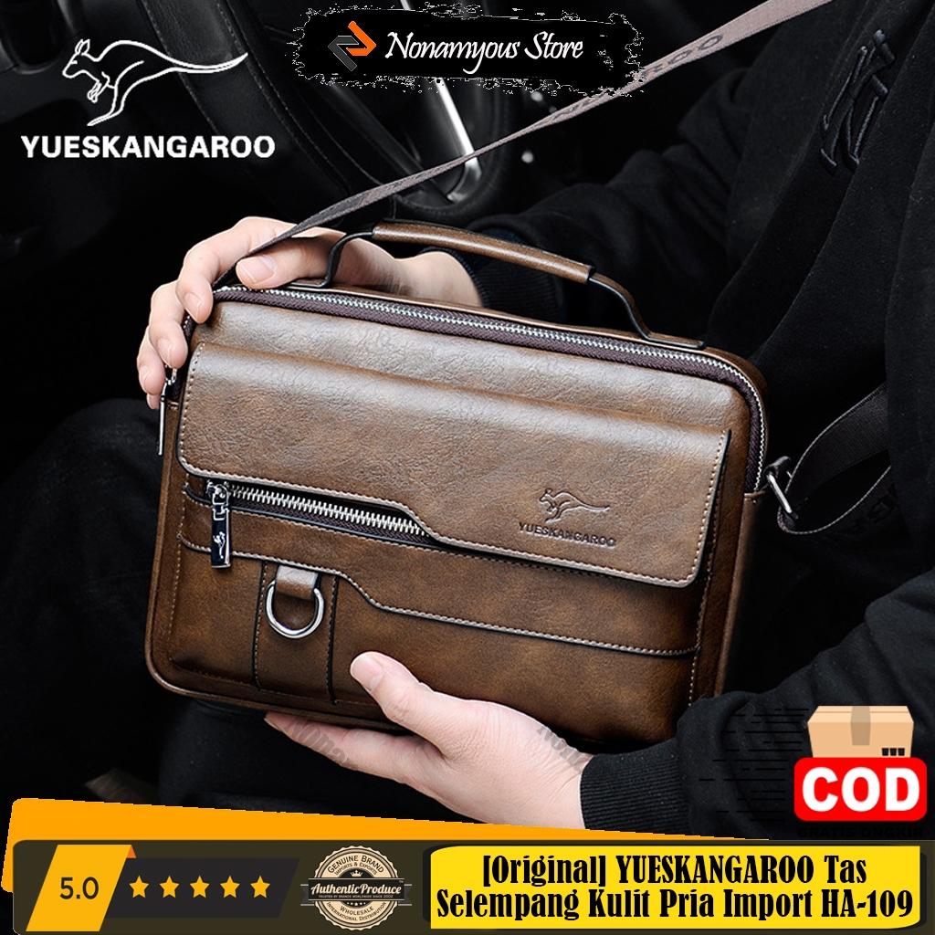 [Original] YUESKANGAROO Tas Selempang Kulit Pria Import Men's Shoulder Bag HA-109