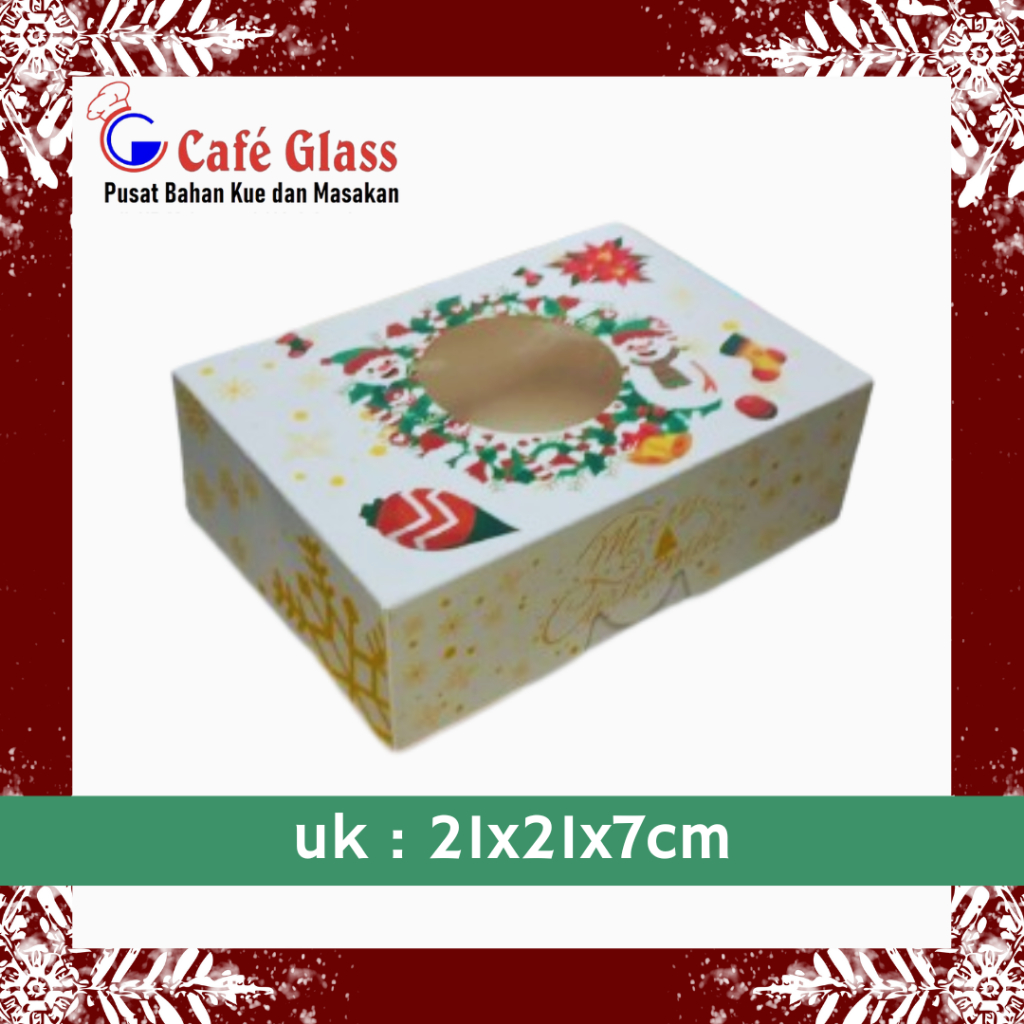 

Box Xmast Putih Besar / Box Kue Natal / Box Hampers Natal