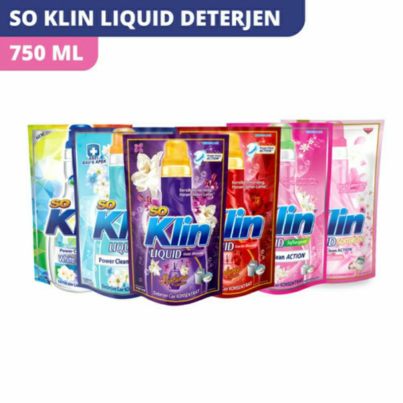 Soklin liquid deterjen cair korean camellia 825ml, sakura strawberry 750ml, scarlet blossom 750ml/16