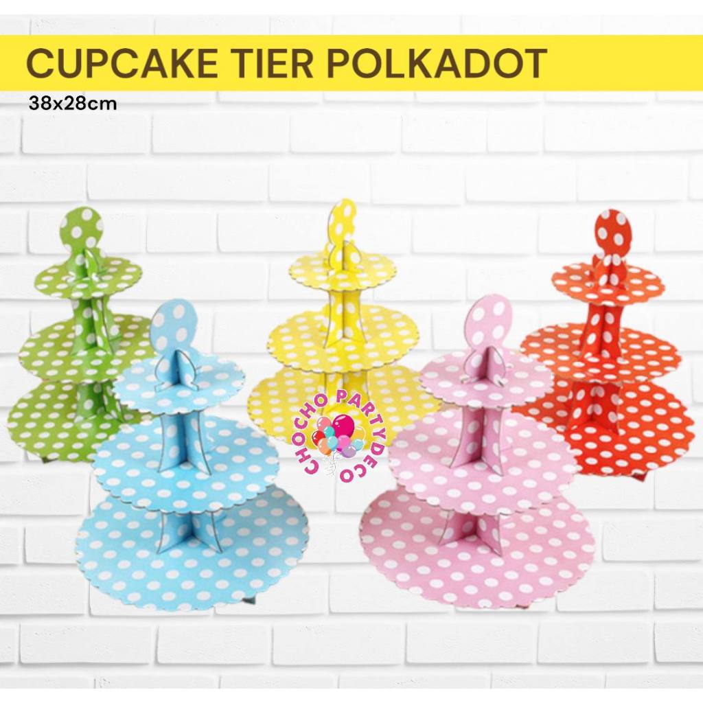 Cupcake Tier POLKADOT / Cup Cake Stand Dot / Stand Cup Cake 3 Susun
