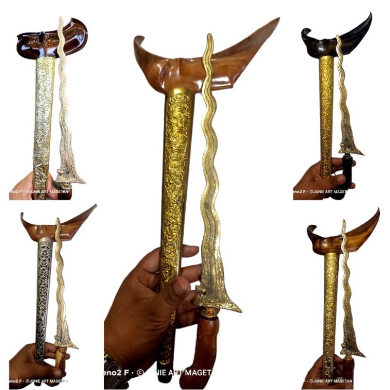 Keris bilah kuningan / keris solo / keris jogja / ladrang /gayaman / keris sovenir / keris manten / 