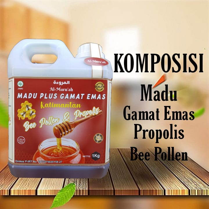

Madu PLUS Gamat Emas, Bee Pollen dan Propolis /Madu Super Kalimantan /Imun /Multivitamin /Anti Bakteri /Hipertensi /Fungsi Hati /Menguatkan Tulang Netto 1kg