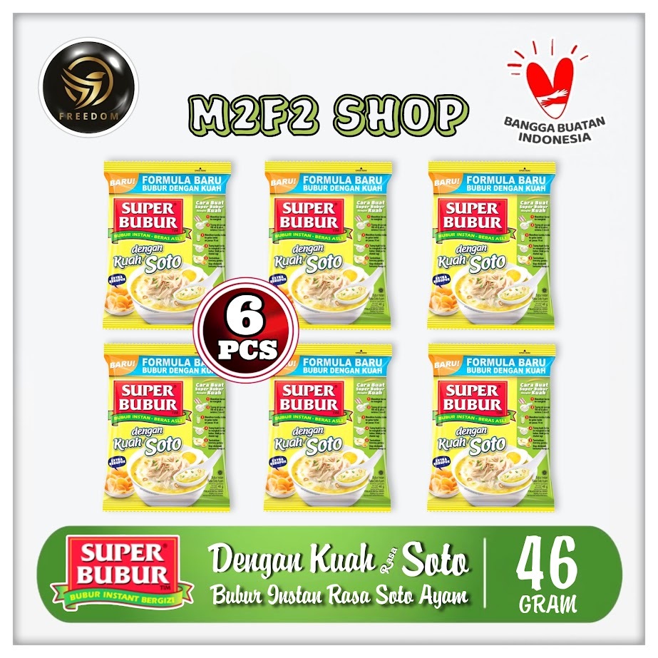 

Bubur Instan Super Bubur Seduh Rasa Soto - 46 gr (Kemasan 6 Pcs)