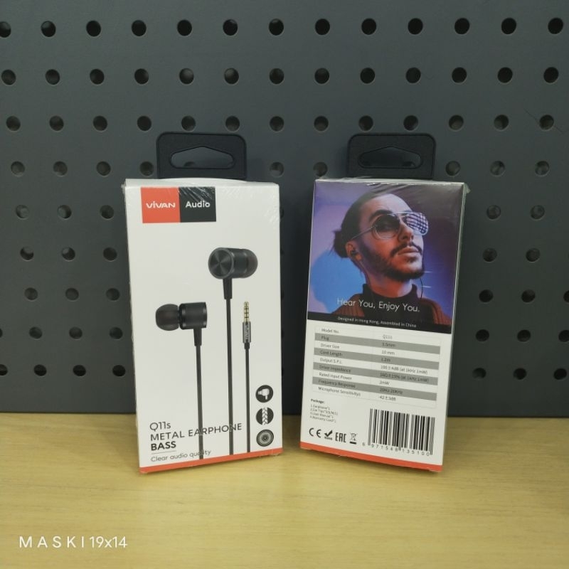 Q11S | Q12 | EARPHONE METAL DEEP SUPER BASS VIVAN Q11S Q12