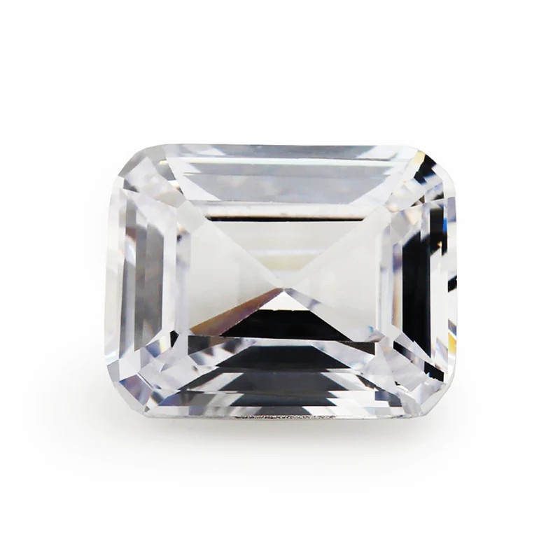 Batu Cubic Zirconia 5A (AAAAA) White Emerald Cut