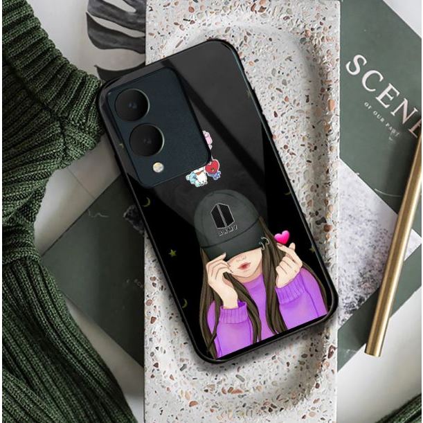 Softcase Glass Hp Vivo Y17S [NK164] Case Vivo Y17S | Kesing Vivo Y17S | Softcase Vivo Y17S | Kesing 