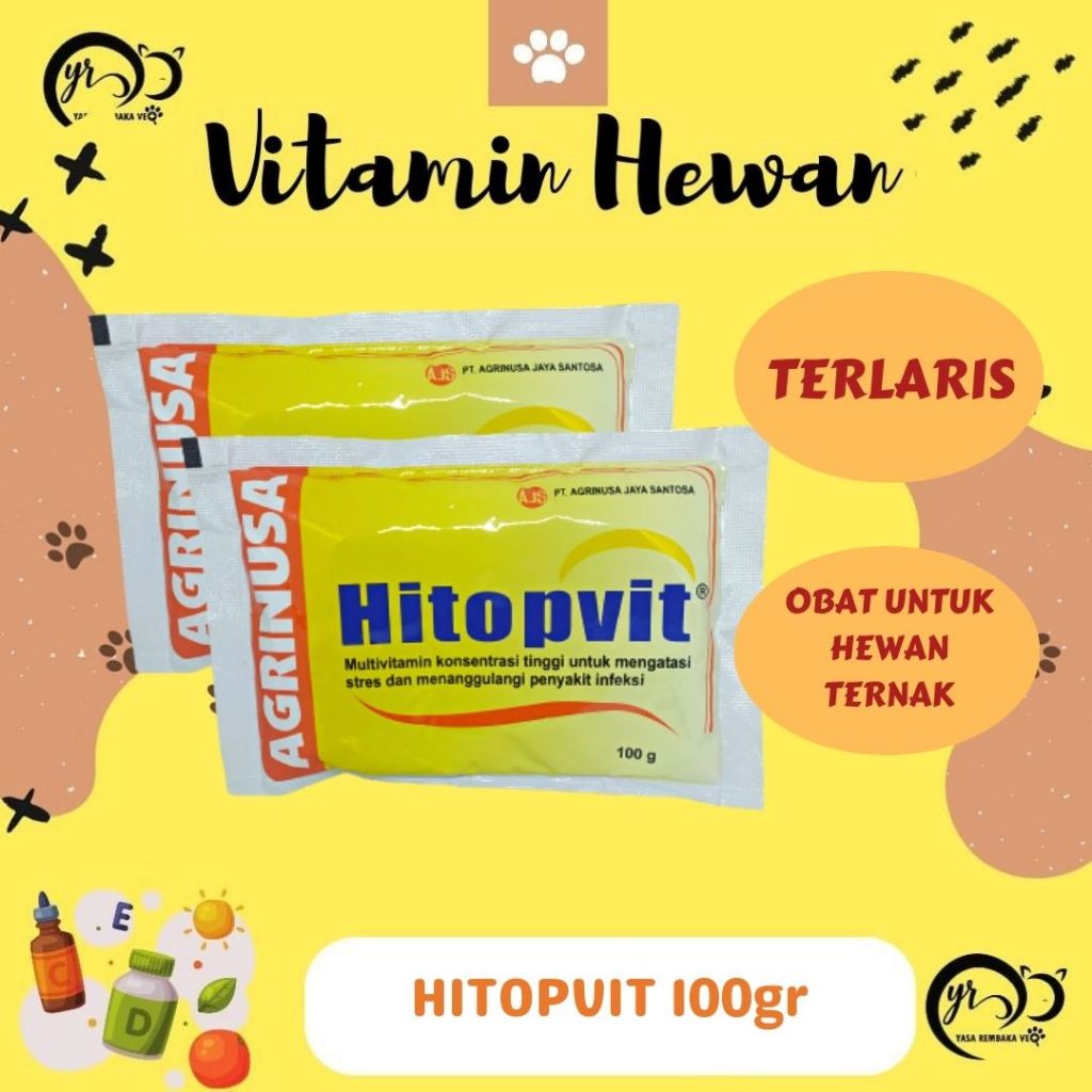 HITOPVIT 100gr - Multivitamin Untuk Hewan Ternak Dengan Dosis Tinggi