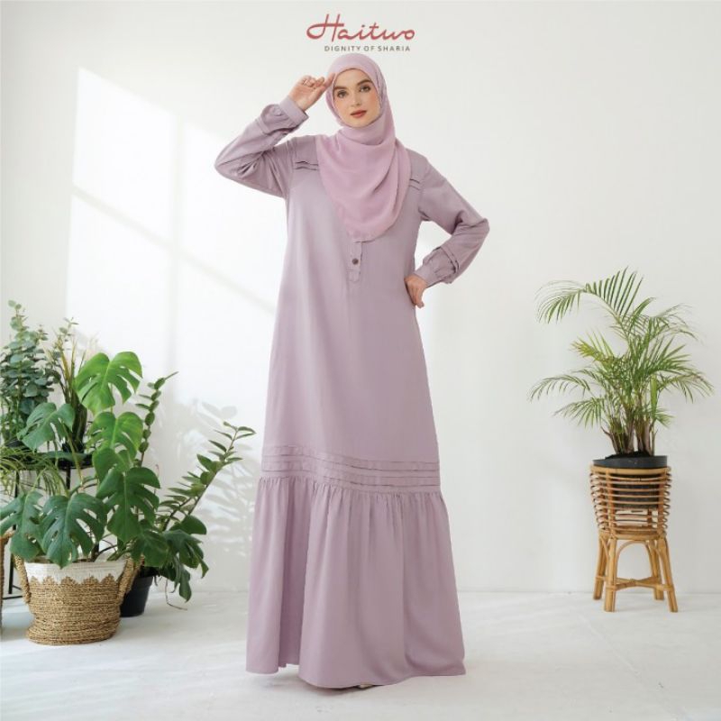 Gamis Wanita Katun Rayon Polos Hayday 003 Bahan Adem Busui Freindly