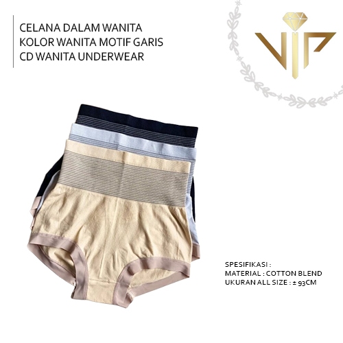 VIP Celana Dalam Wanita Kolor Wanita Motif Garis CD Wanita Underwear