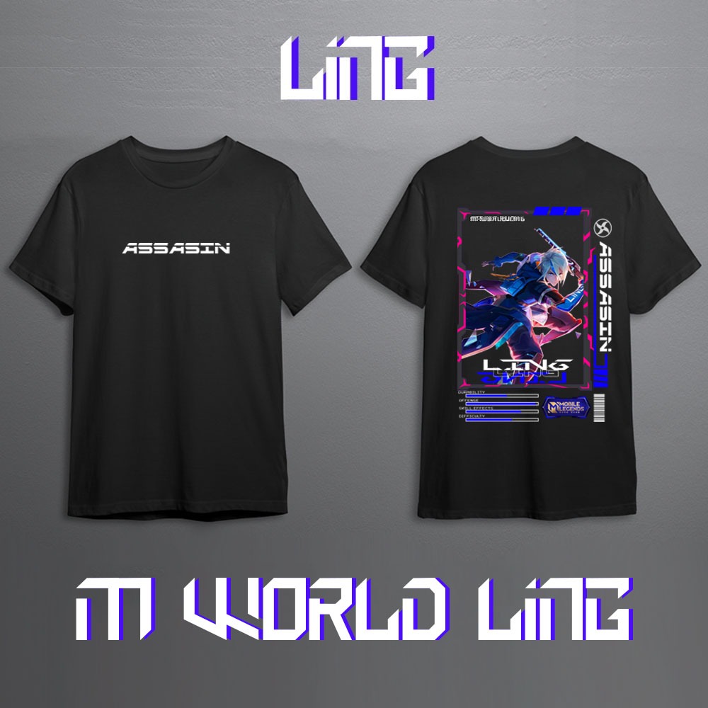 Kaos Pria Mobile Legend Hero Ling Skin Collector//Kaos Mobile Legend//Kaos ML//Kaos Ling Skin Collec