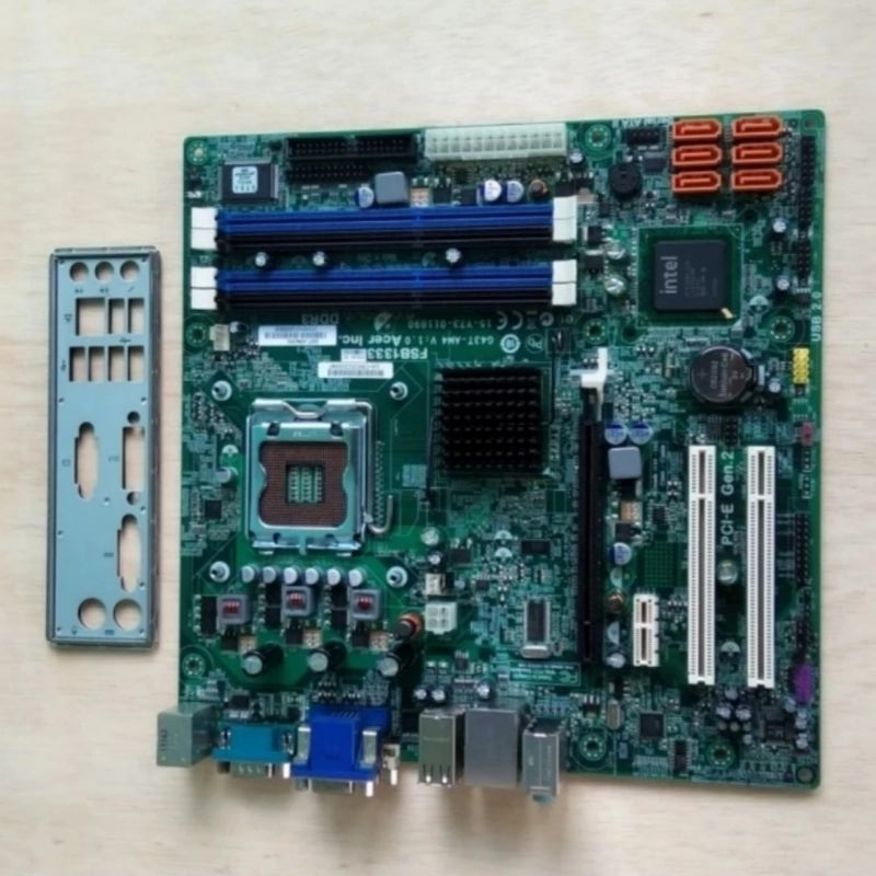 MOBO BUILD UP MOTHERBOAD ACER veriton m480 G41 G43 DDR3 LGA 775 / 4 SLOT RAM DDR3 6 buah usb slot mo