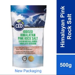 

CED Iodised Himalayan Pink Salt 500gr / Garam Himalaya Ber-iodin (Himalayan Salt) 500gr & Garam Laut sea salt 250gr